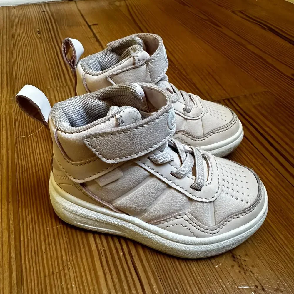 AND1 toddler girl pink‎ faux leather high top sneakers SIZE 5 - Picture 7 of 7